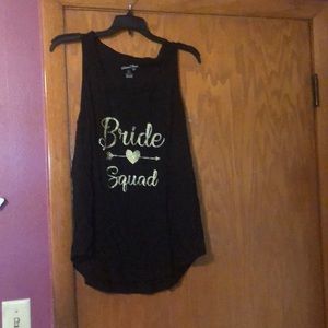 Bride squad tank top